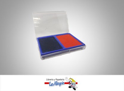 Almohadilla sellos azul/rojo 6x8cm mf076