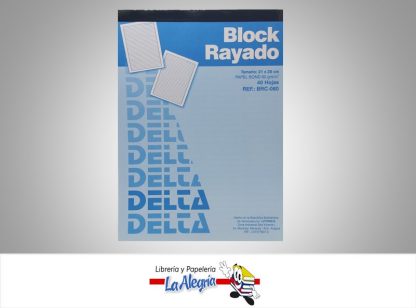Block notas rayado carta engomado 40hojas delta